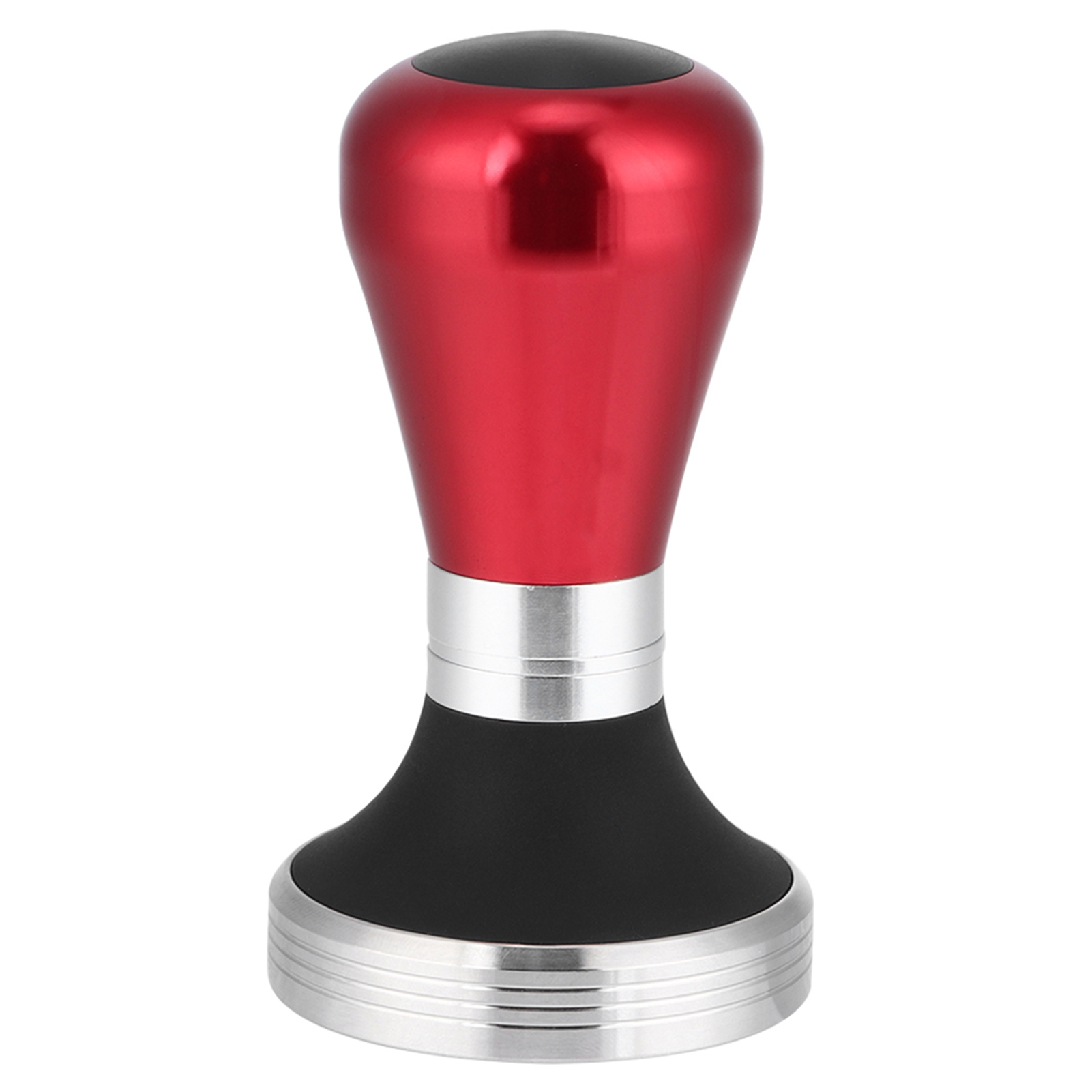 58-mm-kaffeetamper Aus Edelstahl, Höhenverstellbar, Ergonomischer Griff Für Espressomaschinen, Rot