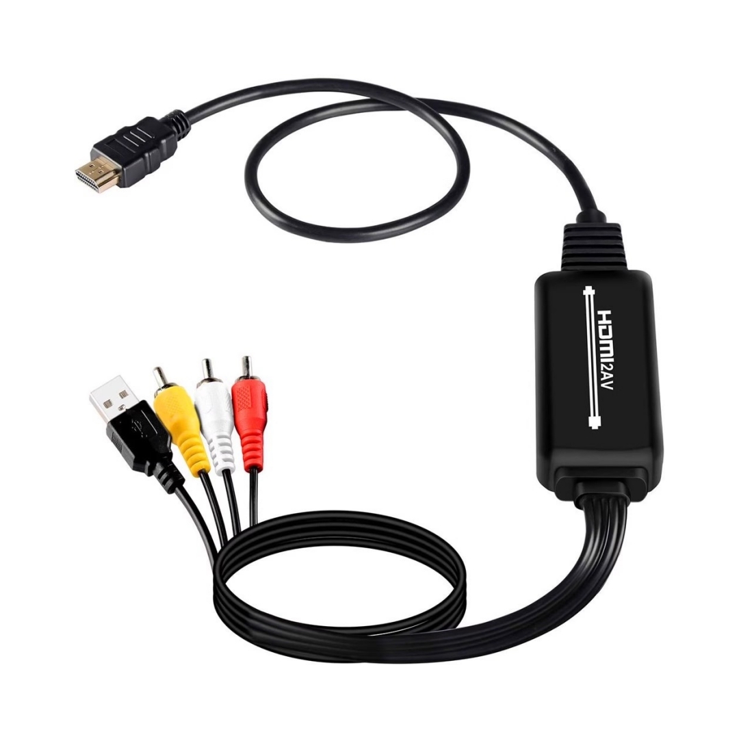 Hdmi-zu-av-konverter, Adapter Für Projektor, Computer, Ps4 An Fernseher, Bildschirm