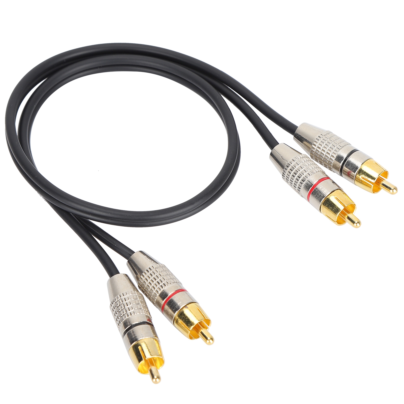 2rca-stecker Auf 2rca-stecker-audiokabel Mit Aluminiumlegierungsstecker Für Xbox 360 – Schwarz, 1 M