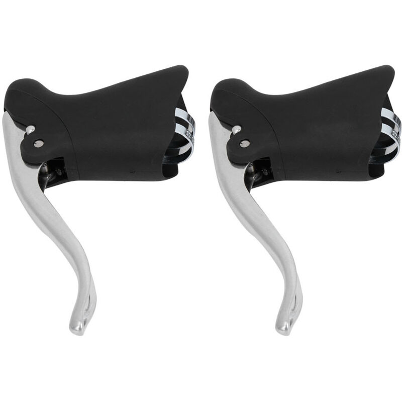 1 Paar Bremshebel Aus Aluminiumlegierung Für Mountainbikes/rennräder, Schwarz Und Silber