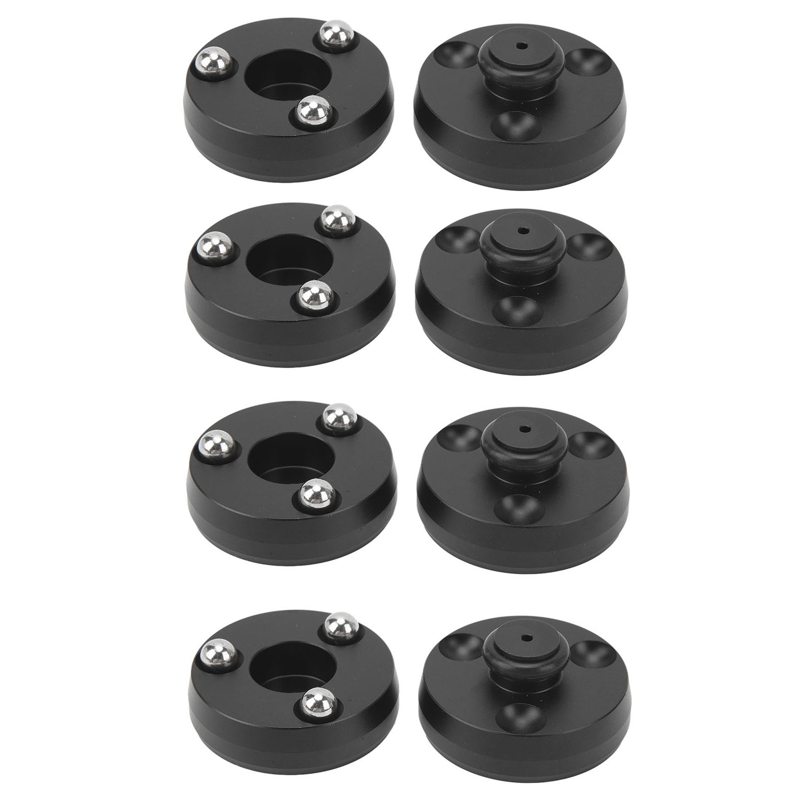 Antivibrationsfüße Für Hifi-lautsprecher, 39x24mm Aluminium Mit Kugellagern - Dämpfer Für Subwoofer, Cd/dvd-verstärker (if4023b Schwarz)