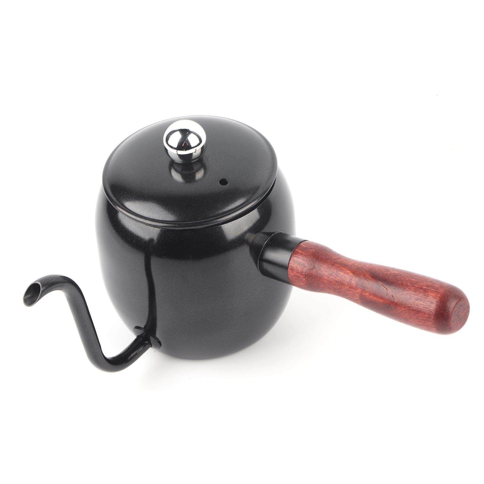500 Ml Edelstahl-kaffeekessel, Teekanne Mit Langem Ausguss, Schwarz - Ideal Zum Aufbrühen Und Filtern Von Kaffee.