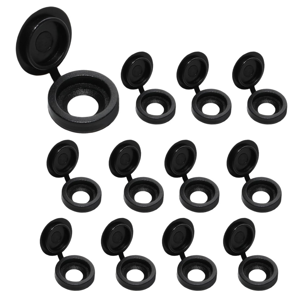 50 Schwarze, Klappbare Kunststoff-vorhängeschlösser Mit Clipverschluss, 6 Cm Große Abdeckungen Zur Dekoration Und Zum Schutz