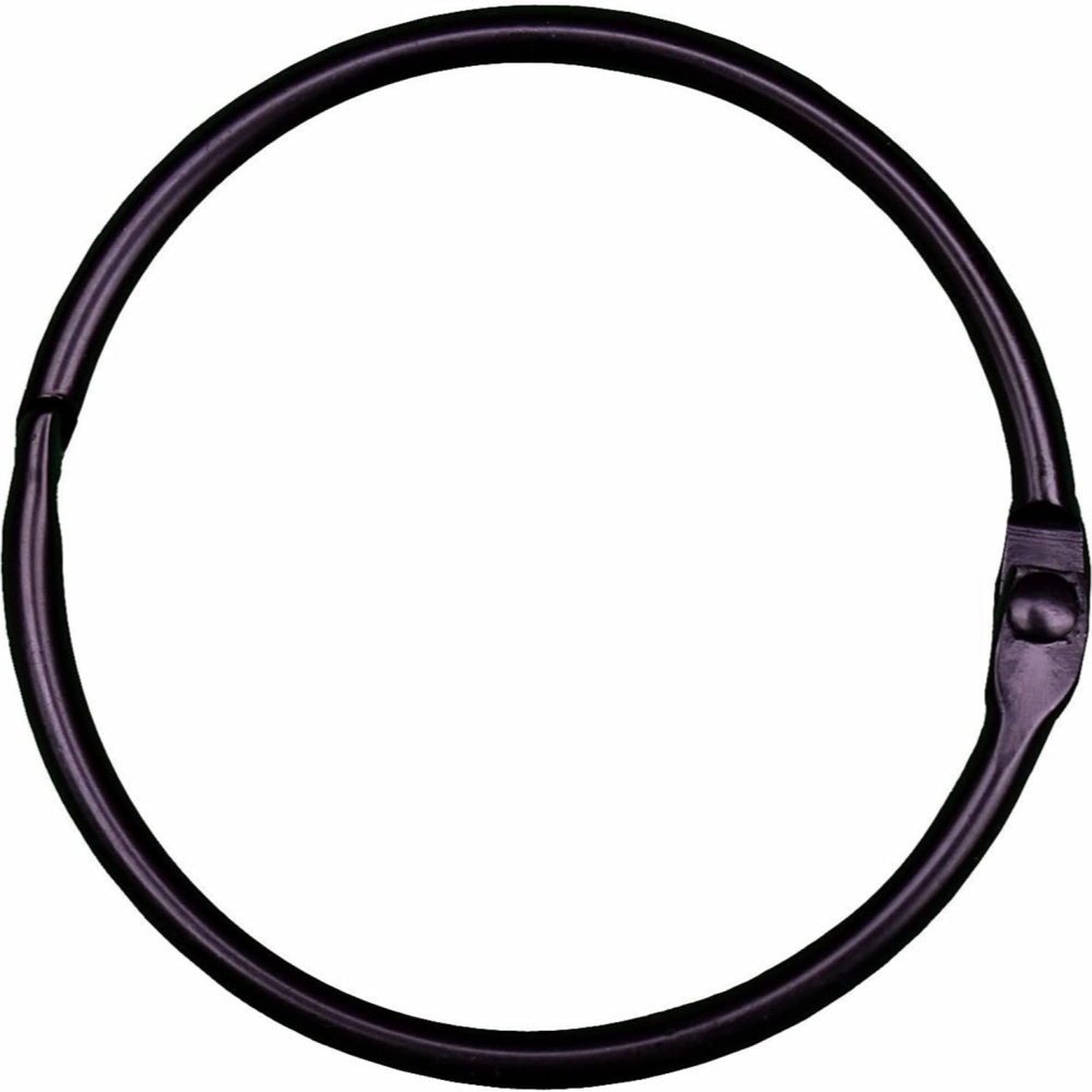 Set Mit 12 Schwarzen 5 Cm Duschvorhangringen, Rostfreie Metallringe Für Duschstangen