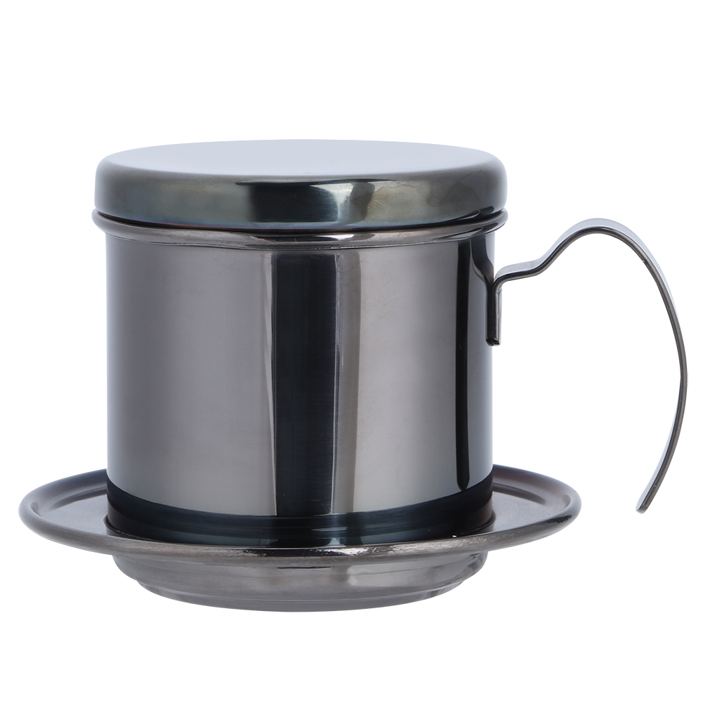 Tragbarer Kaffeefilter Aus Edelstahl Für Zuhause, Büro Und Reisen – Schwarz