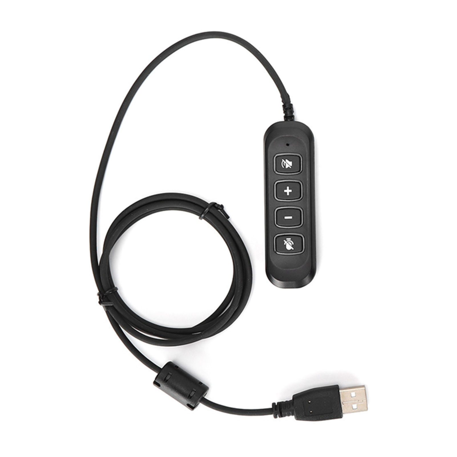 H901 Usb-adapter Mit Qd-kabel Und Lautstärkeregler Für 3,5-mm-kopfhörer – Schwarz
