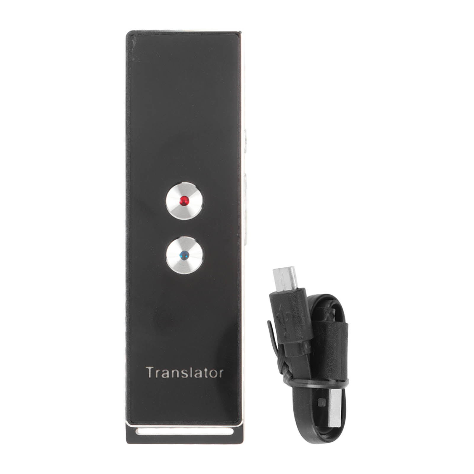 Intelligenter Bluetooth 5.0 Sprachübersetzer, 74 Sprachen Und 70 Akzente, Hohe Genauigkeit Für Reisen, Schwarz
