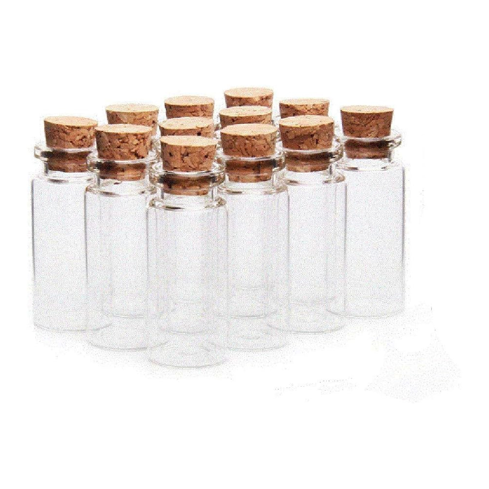 12 Mini-glasfläschchen (25 Ml) Mit Deckel, Probenfläschchen Für Selbstgemachtes Parfüm, Set Mit 12 Kleinen Glasfläschchen Zur Dekoration