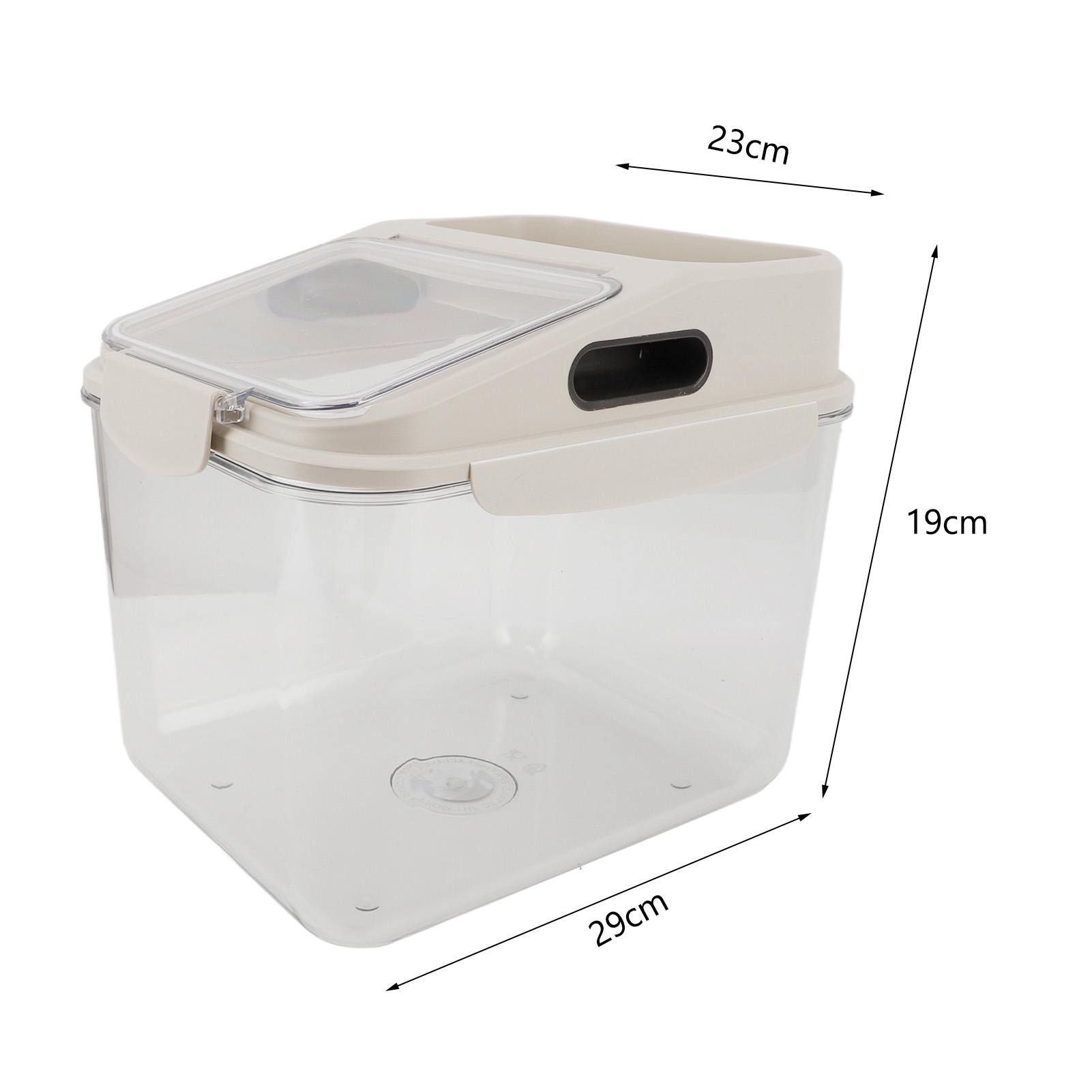 Luftdichter, Feuchtigkeitsbeständiger Reisbehälter, Große Transparente Lebensmittelaufbewahrungsbox, 5 Kg Fassungsvermögen