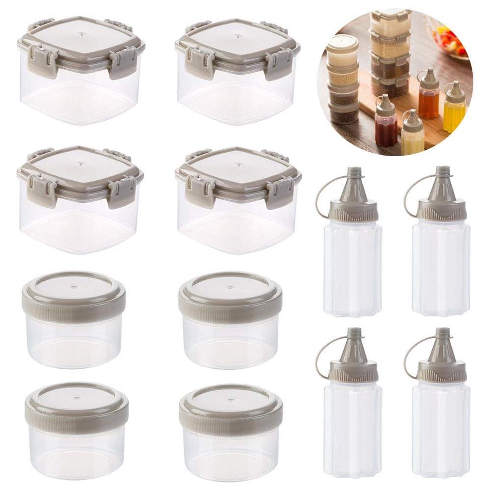 12 Mini-saucenfläschchen Aus Durchsichtigem Kunststoff Für Gewürze, Salatdressings Und Grillgerichte – Küchen- Und Outdoor-accessoire