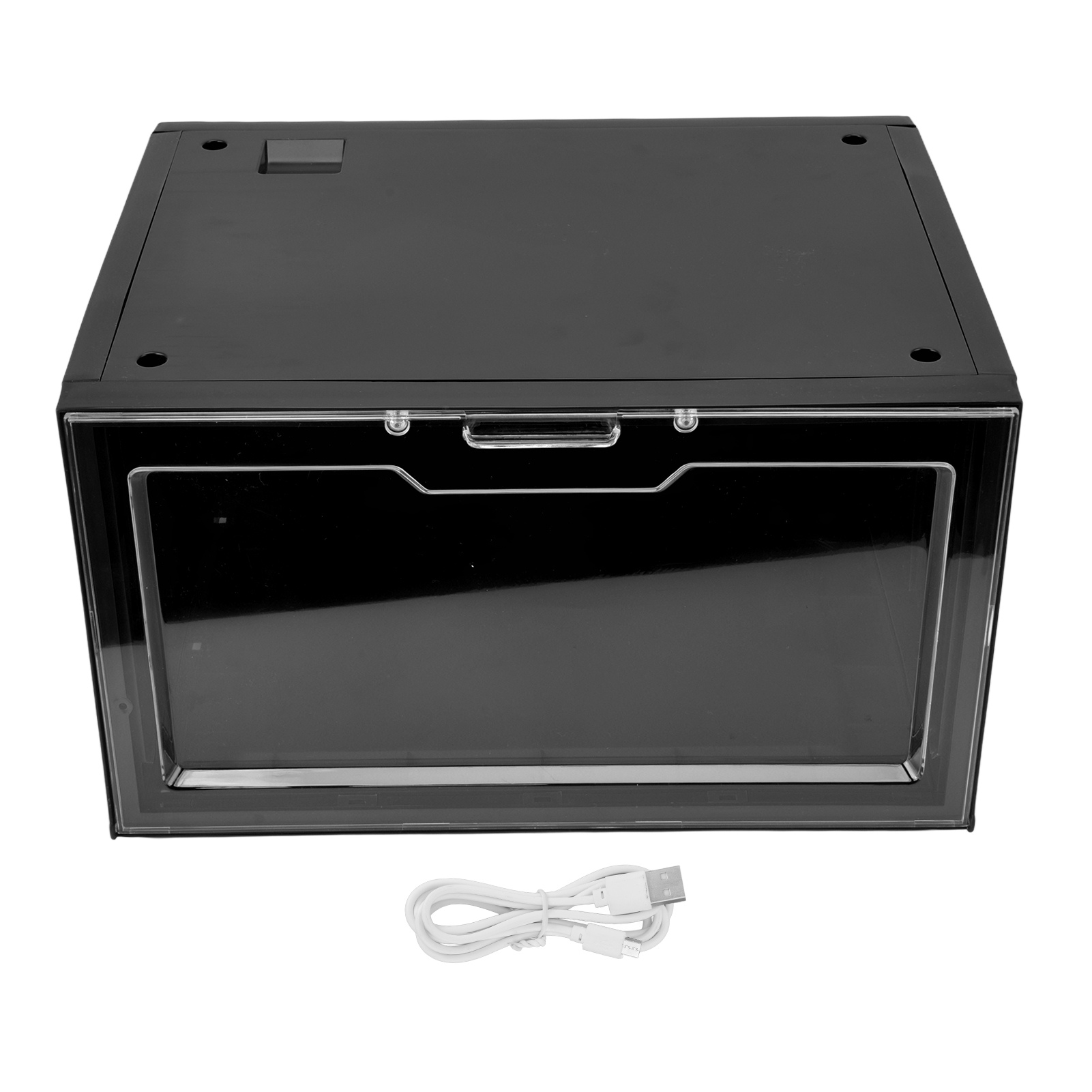 Led-schuhaufbewahrungsbox Mit Fernbedienung, Transparent Und Stapelbar Für Kleiderschrank Oder Wohnzimmer, Modernes Design