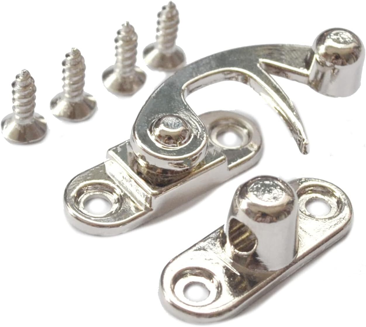 Vintage-drehhaken Aus Versilbertem Metall Mit Schraubverschluss, Ideal Für Schmuckkästchen, Geschenkboxen, Bastelkoffer Und Gepäckstücke