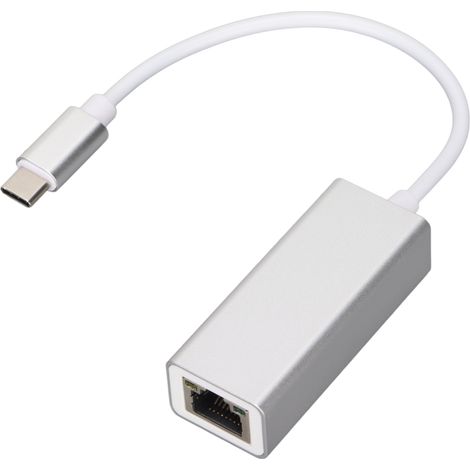 Silberner Usb-c-auf-rj45-ethernet-adapter, Stabile Verbindung Für Macbook Pro, Galaxy S9/s8/note 9, 1000 Mbit/s