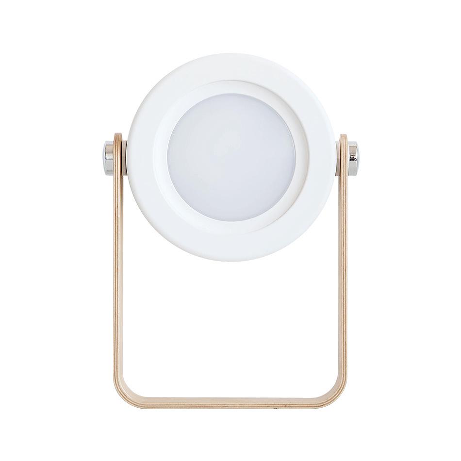 Faltbare, Wiederaufladbare Taschenlampe, 3 Helligkeitsstufen, Berührungsschalter, 360° Verstellbare Beleuchtung Für Badezimmer, Schlafzimmer, Treppenhaus, Küche, Weiß.