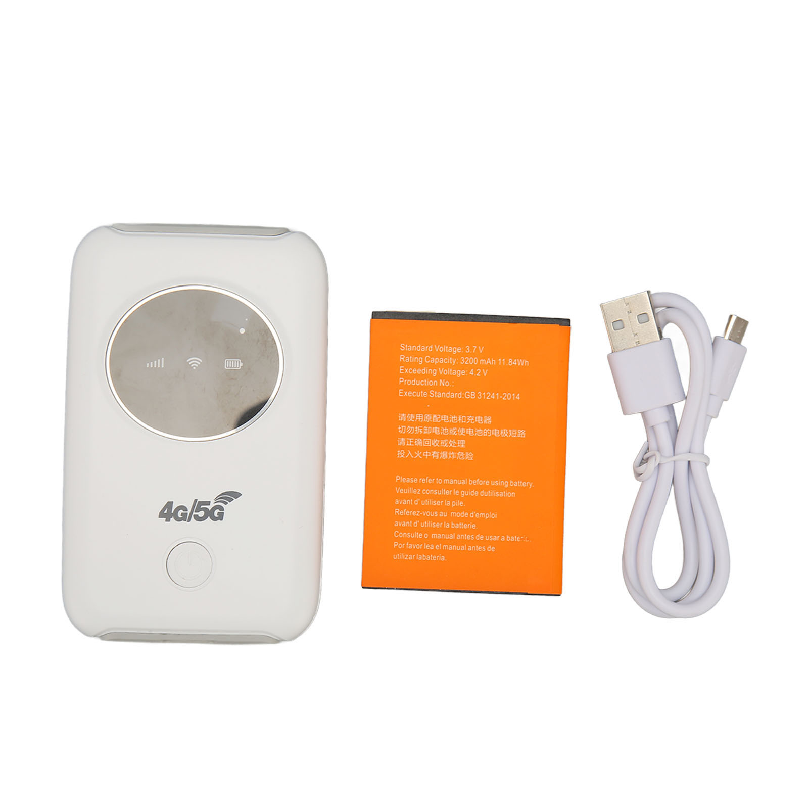 Tragbarer 4g-wlan-router Mit 3200-mah-akku, Micro-sim-karte, Mini-lte-hotspot Für Computer, Smartphone Und Fernseher