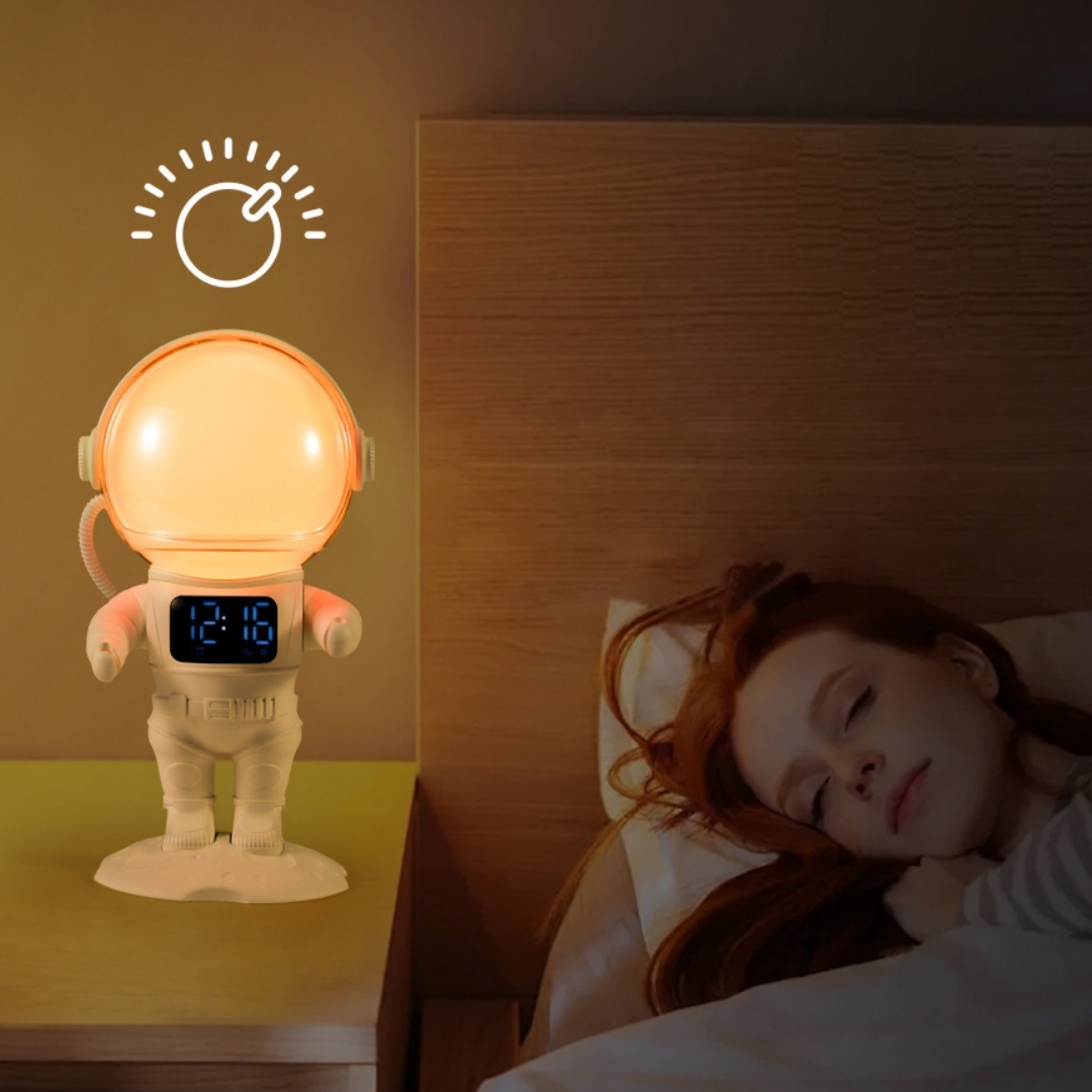 Wandwecker Mit Nachtlicht Und Bluetooth-lautsprecher, Uhr Fürs Kinderzimmer