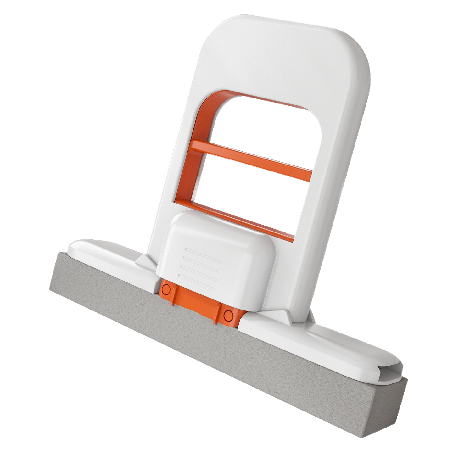Mini-wischmopp Mit Auswringfunktion, Weiß/orange, Nass-/trockensprühfunktion, Für Die Innenreinigung, Schreibtischgröße, Waschfreier Gel-wischkopf