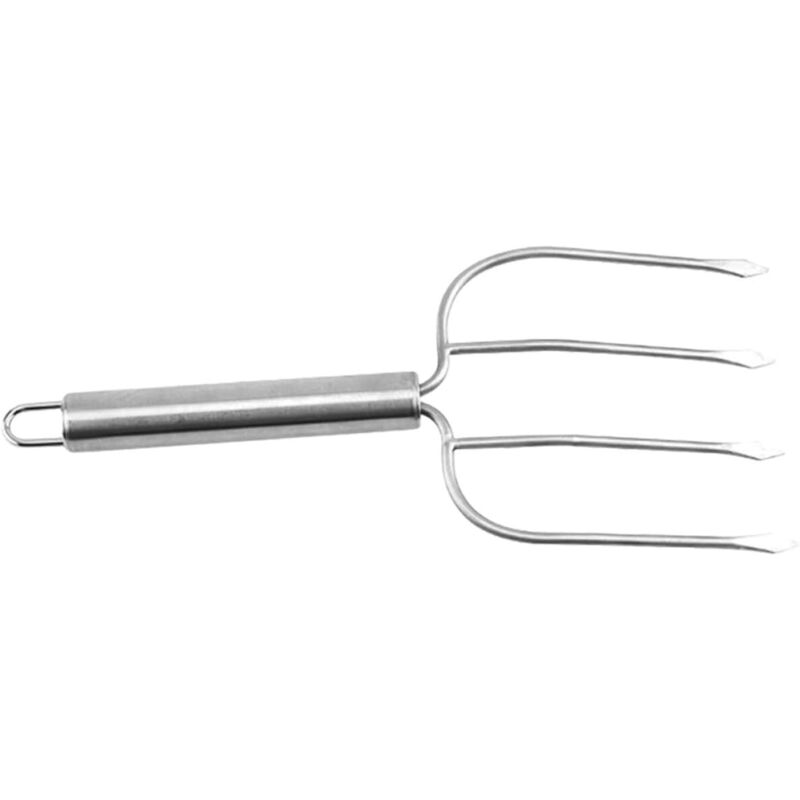 33 Cm Lange Grillgabel Aus Edelstahl, Multifunktionale Fleischgabel Zum Grillen, Spießwerkzeug Für Camping Und Grillabende Im Freien