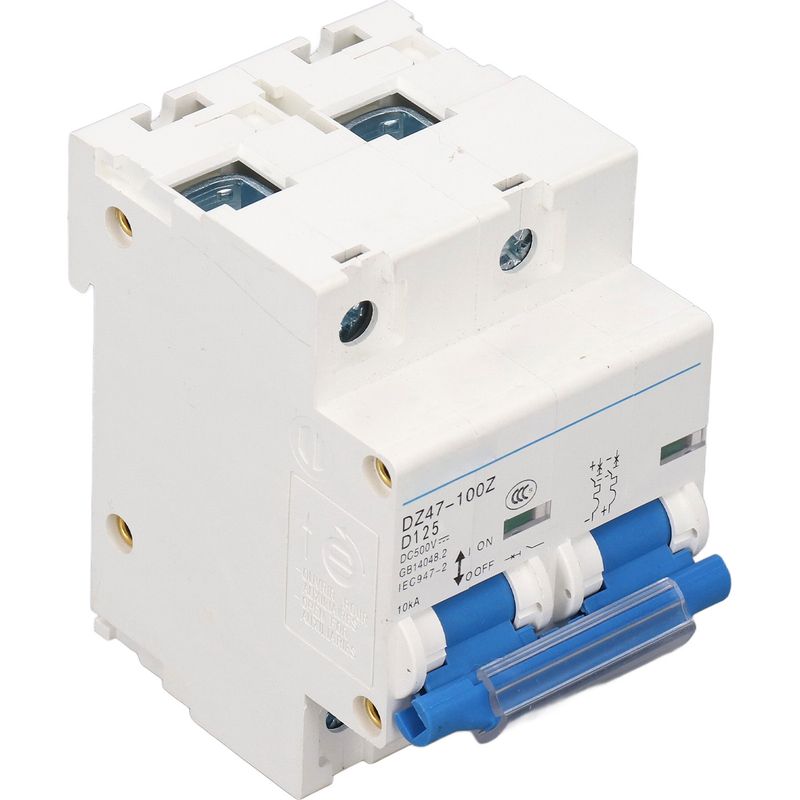 125a 10ka Dc-leistungsschalter, 36mm Din-schienenmontage - 500v Dc-überlastschutz - Hochleistungs-miniaturleistungsschalter