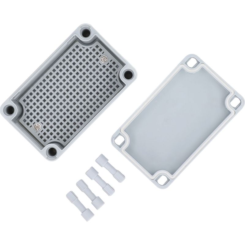 Ip67 Wasserdichte Graue Elektrische Anschlussdose Mit Montageplatte, Stoßfest, Ideal Für Praktische Elektroprojekte.