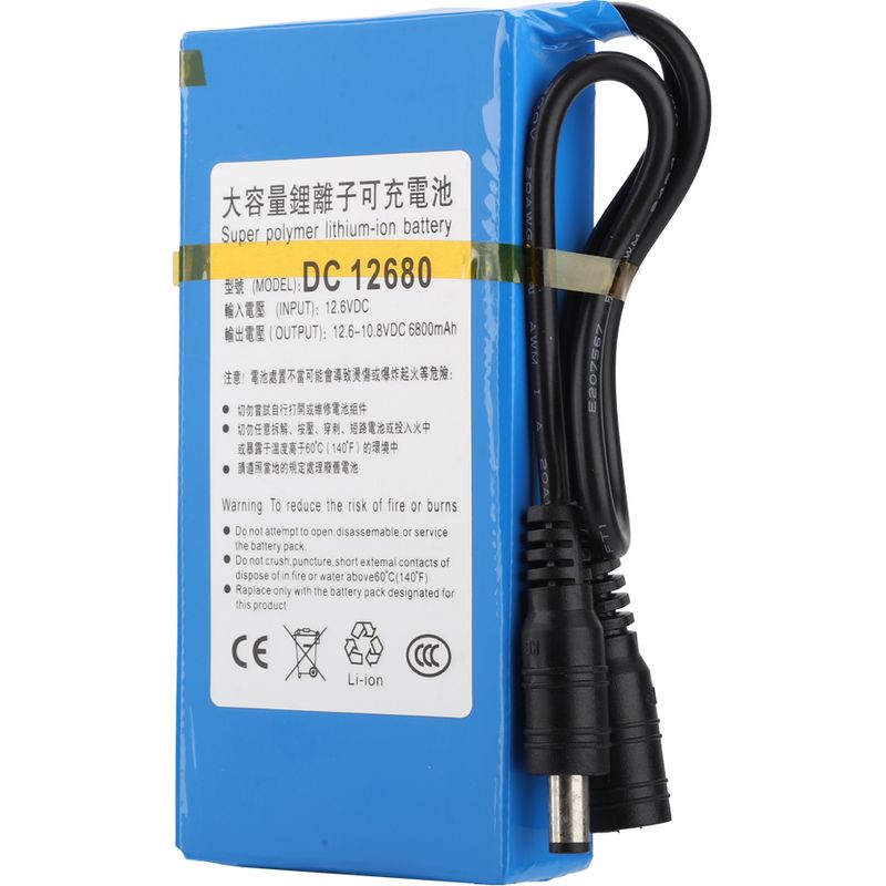 Hochleistungs-lithium-polymer-akku Mit 6800 Mah Und Integriertem Schalter – 110–240 V Eu-stecker-ladegerät