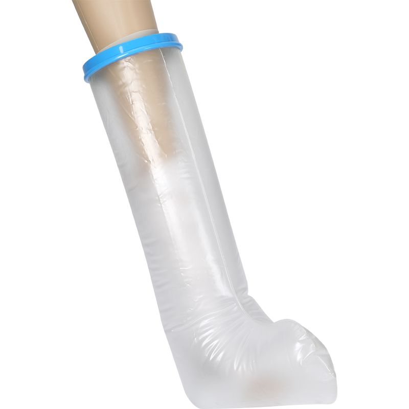 Langärmliger Blauer Badeanzug Für Erwachsene Mit Pp-schutzärmeln Und -ring, Modell Sl H2103, Beinlänge 65 Cm