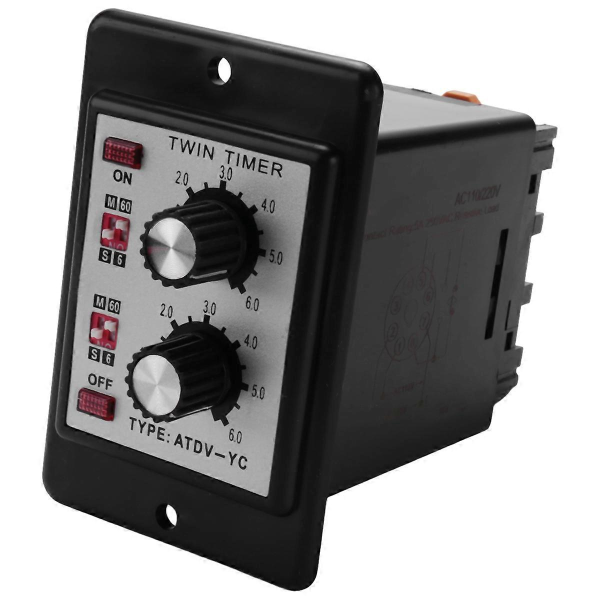 Doppelter Ein-/ausschalter Mit Bedienknopf Atdv-yc 6s-60m, Ac 110/220v Relaisplatine, Netzteil A