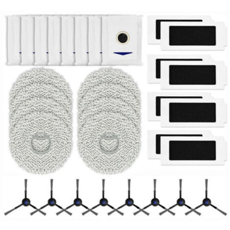 Set Mit 32 Ersatzteilen Für Ecovacs Deebot T30 Pro Omni / Ddx14 / T30 Max Staubsauger: Seitenbürste, Hepa-filter, Reinigungstuch, Staubbeutel.