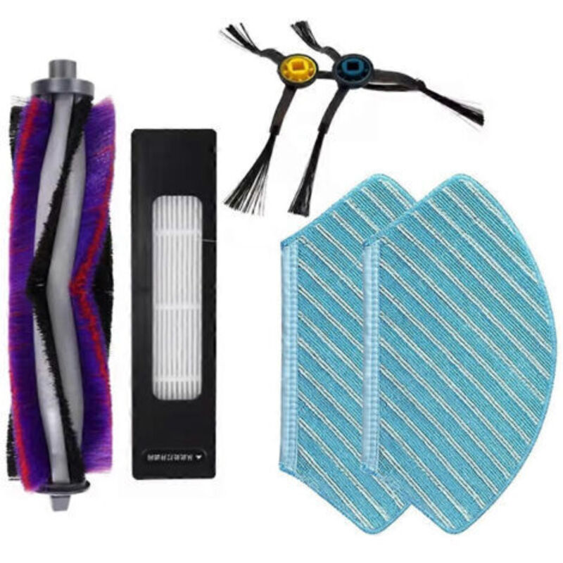 Set Mit 6 Ersatzteilen Für Midea M7 / M7 Pro / M7 Max / Eureka Ner700 Staubsauger: Hauptbürste, Filter Und Reinigungstuch.