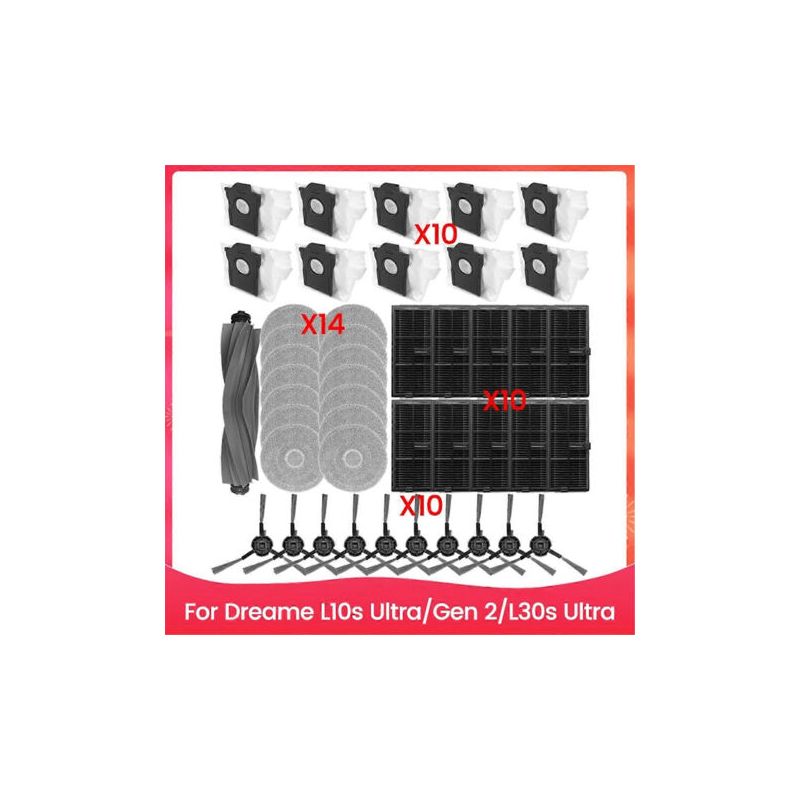45-teiliges Set Inklusive Bürste, Filter, Staubbeutel Und Reinigungstuch Für Die Staubsauger Dreame L10s Ultra Gen 2 Und L30s Ultra