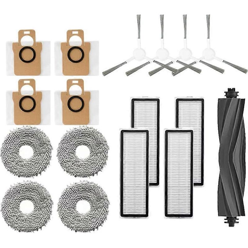 Ersatzteile Für Den Dreame Bot L10s Ultra Saugroboter: Gummiseitenbürste, Hepa-filter, Reinigungstuch Und Staubbeutel.