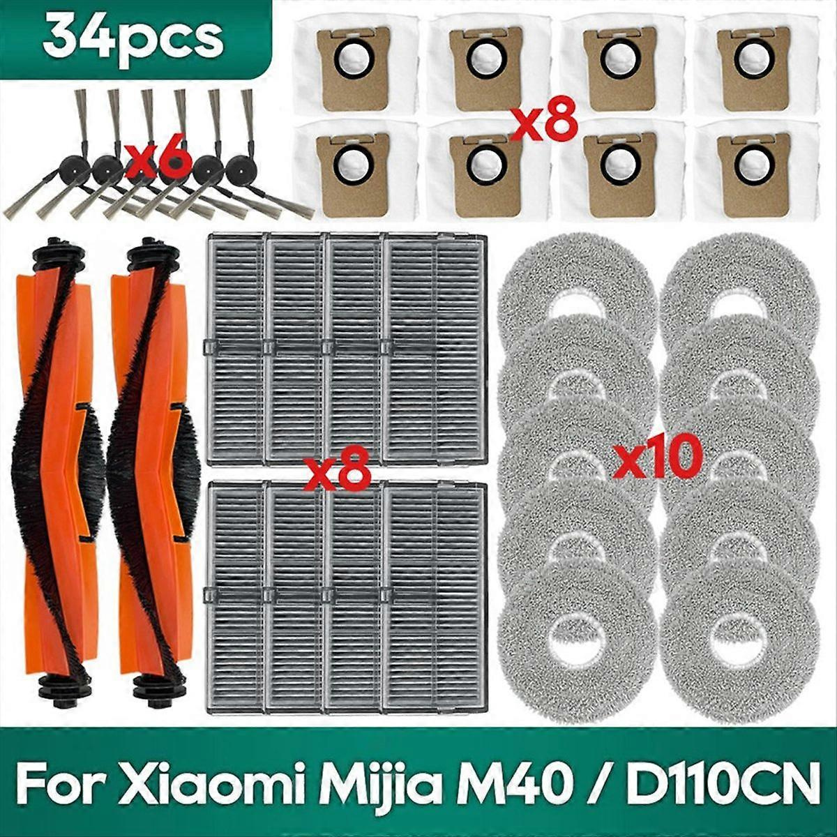 Zubehör Für Den Xiaomi Mijia M40 / D110cn Staubsauger: Hauptbürste, Filter, Reinigungstuch, Ersatzstaubbeutel