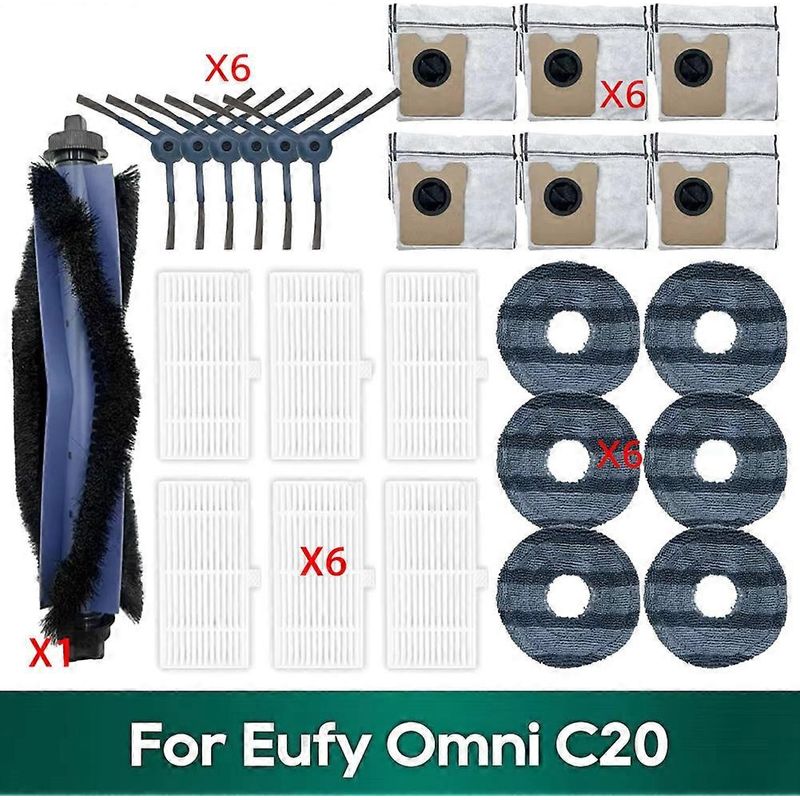 Zubehör Für Den Eufy Omni C20 Wischmopp: Staubbeutel, Hepa-filter, Walze, Seitenbürste, Ersatztuch