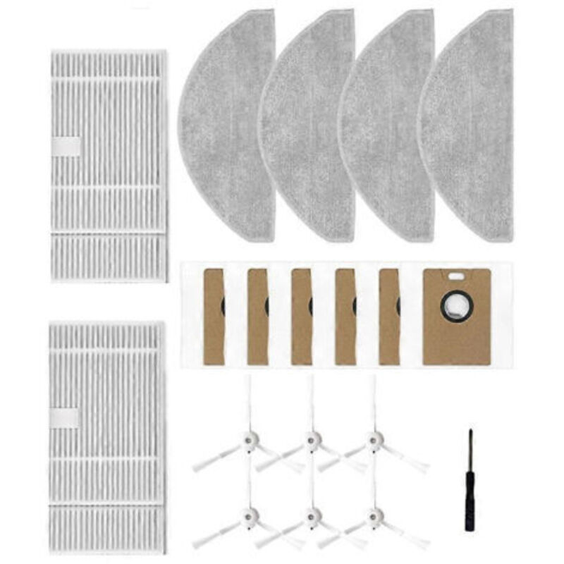 Set Mit 21 Ersatzteilen Für Den Narwal Freo S Saugroboter: Hepa-filter, Reinigungstuch, Staubbeutel Und Seitenbürste.