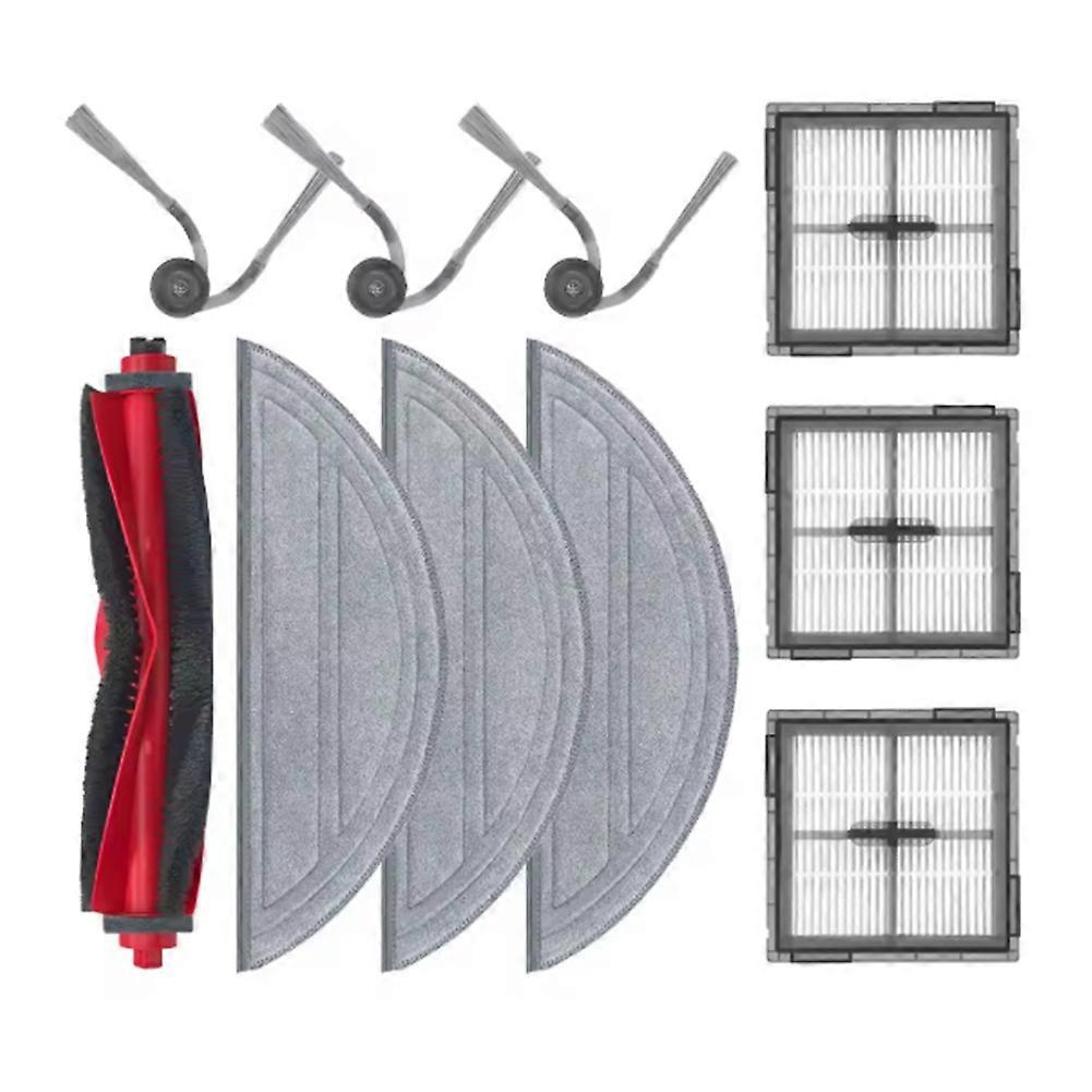 Packung Mit 10 Ersatzteilen Für Roborock Q10 S5 / Q10 S5+ / Q10v / Q10v+ / Q10 Vf / Q10 Vf+ Staubsauger: Hauptbürste, Filter Und Wischmopp.