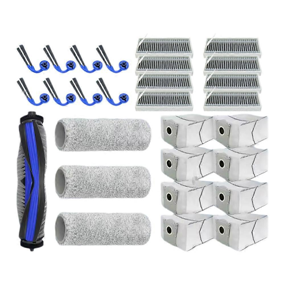 28-teiliges Set Für Ecovacs Deebot X9 Pro Omni/x9 Pro Staubsauger: Ersatzteile, Hauptbürste, Hepa-filter, Reinigungstuch Und Staubbeutel.