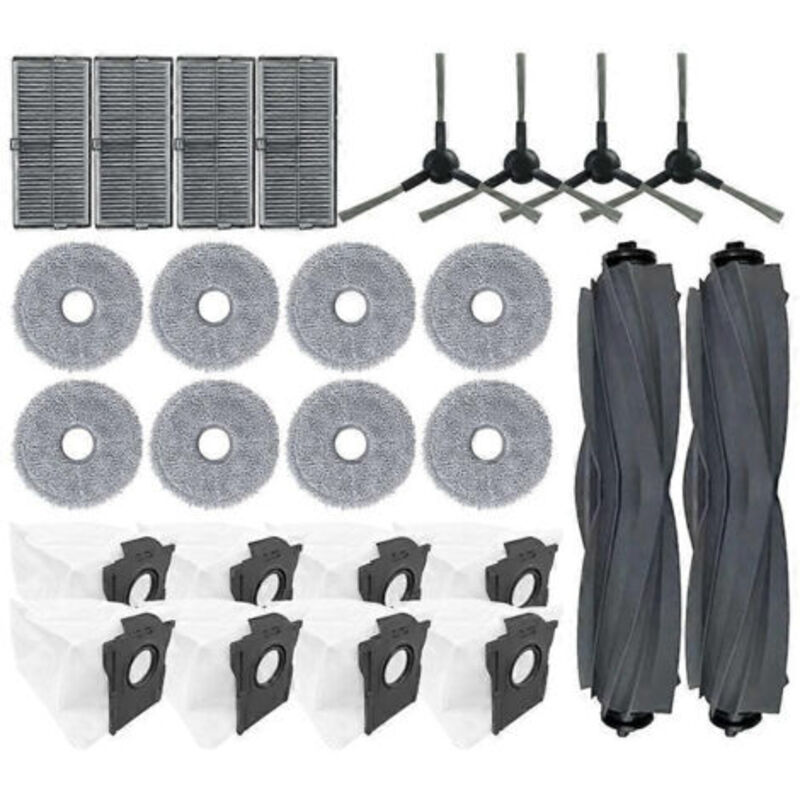 26-teiliges Set Für Dreame L10s Pro Ultra Heat / X30 Ultra / X30 Pro Staubsauger: Hauptbürste, Staubbeutel, Filter Und Reinigungstuch.