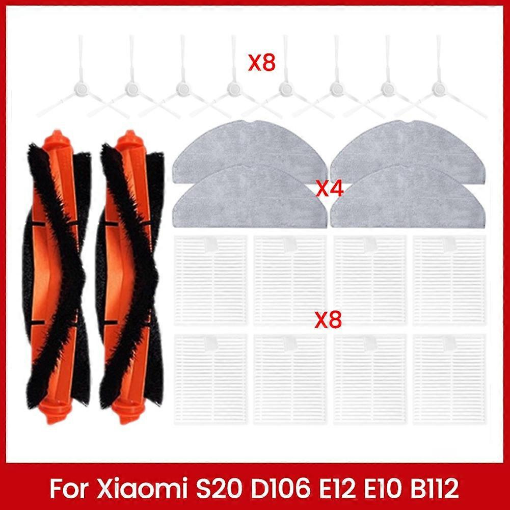 Ersatzteile Für Den Xiaomi S20 D106 E12 E10 B112 Staubsauger: Hauptseitenbürste, Hepa-filter Und Reinigungstuch.
