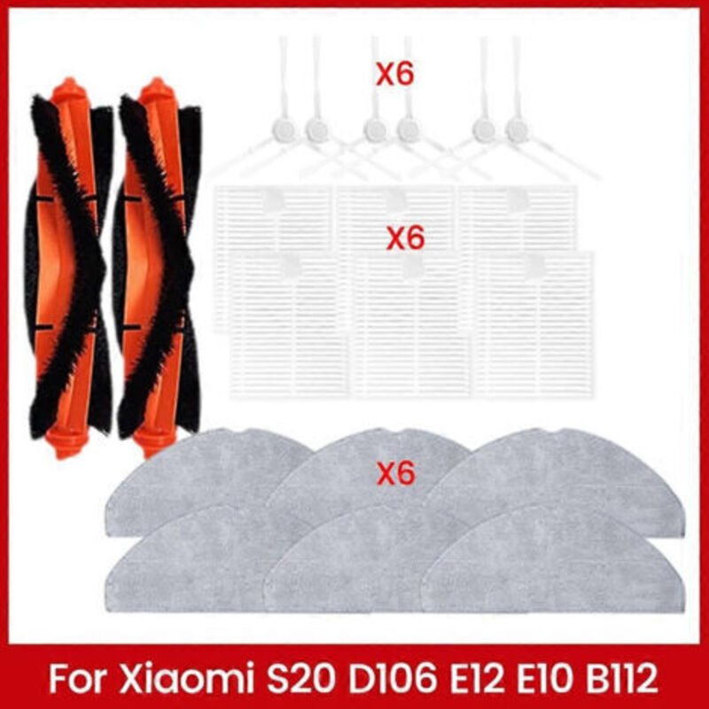 Ersatzteile Für Xiaomi S20 D106 E12 E10 B112 Staubsauger: Hauptbürste, Hepa-filter Und Reinigungstuch.