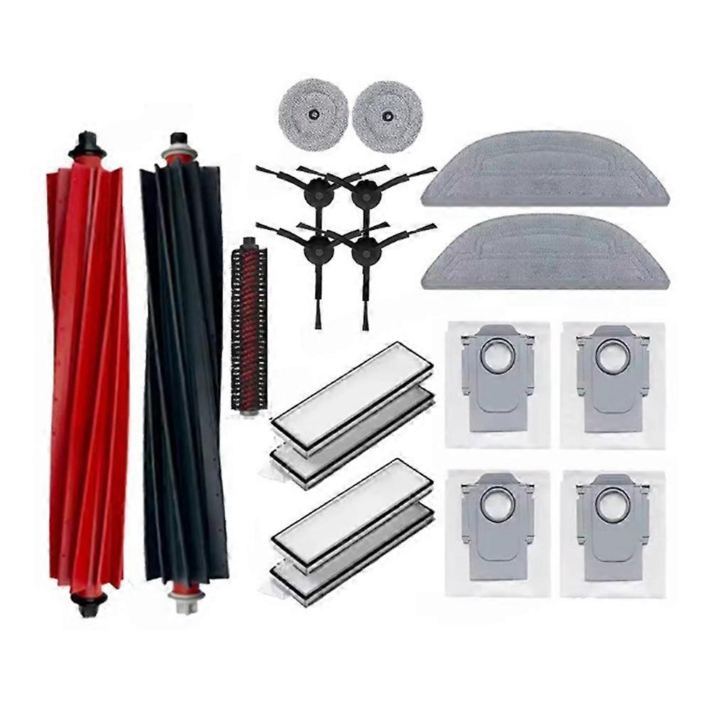 18 Ersatzteile Für Den Roborock S8 Max Ultra Staubsauger: Hauptbürste, Seitenbürste, Reinigungstuch, Staubbeutel Und Filter.