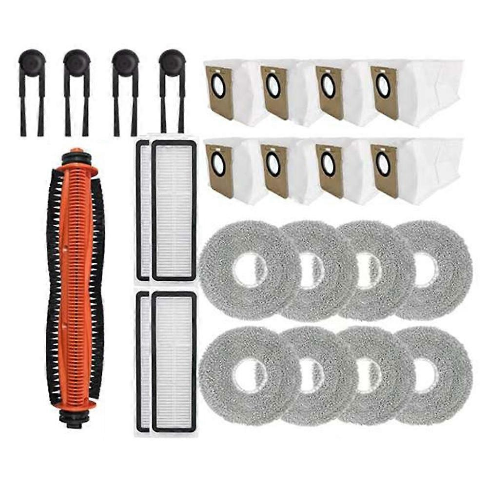 25-teiliges Set Für Den Xiaomi Mijia M40s Ov31cn Staubsauger: Hauptbürste, Seitenbürste, Hepa-filter, Reinigungstuch Und Staubbeutel.