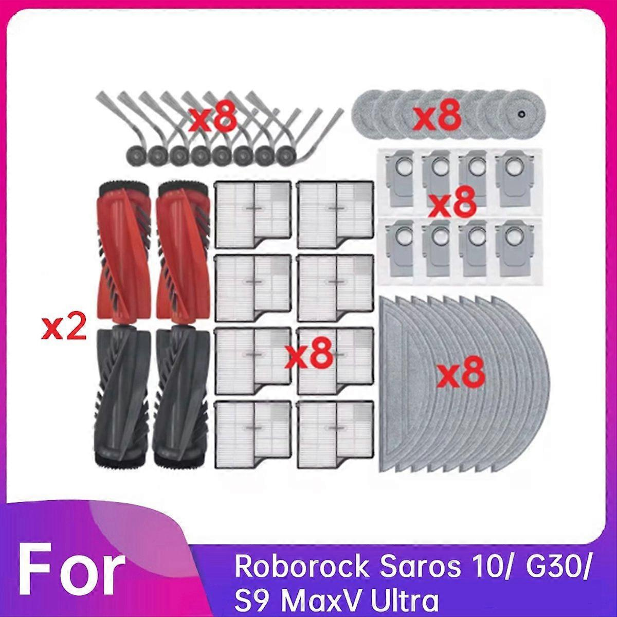 44-teiliges Zubehör Für Den Roborock Saros 10/g30/s9 Maxv Ultra Staubsauger: Zubehör, Walze, Seitenbürste Und Hepa-filter (größe M).