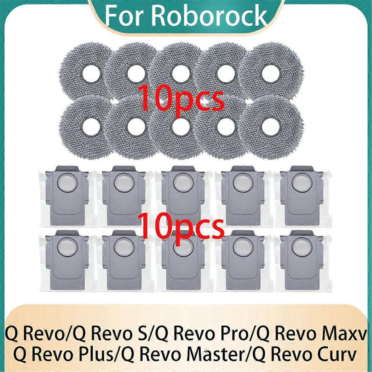 Packung Mit 20 Staubbeuteln Für Roborock Q Revo S/q Revo Pro/q Revo Maxv/q Revo Master/q Revo Plus/q Revo