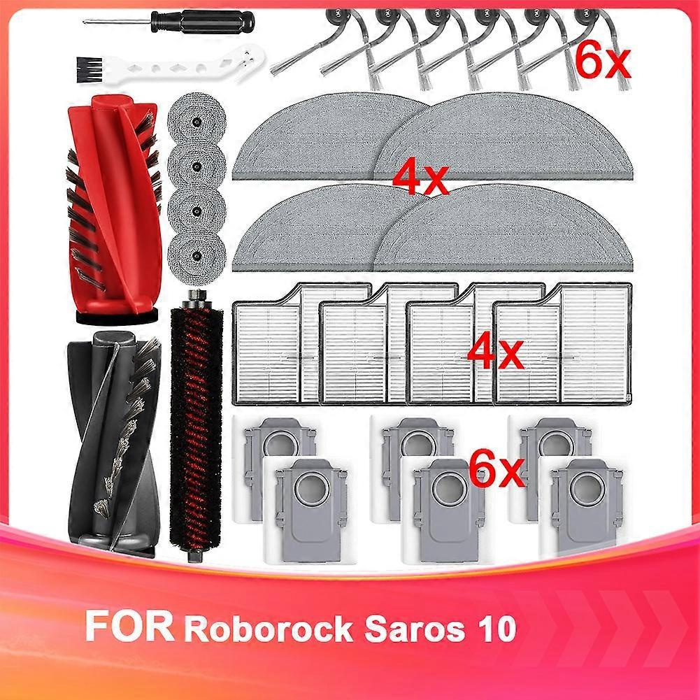 29-teiliges Zubehörset Für Den Roborock Saros 10 Saugroboter. Diese Ersatzteile Sind Kompatibel.