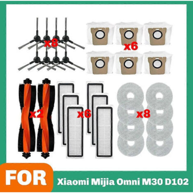 Hepa-filter, Staubbeutel, Reinigungstuch, Zubehör Für Den Xiaomi Mijia Omni M30 D102 Staubsauger, Ersatz-seitenbürste