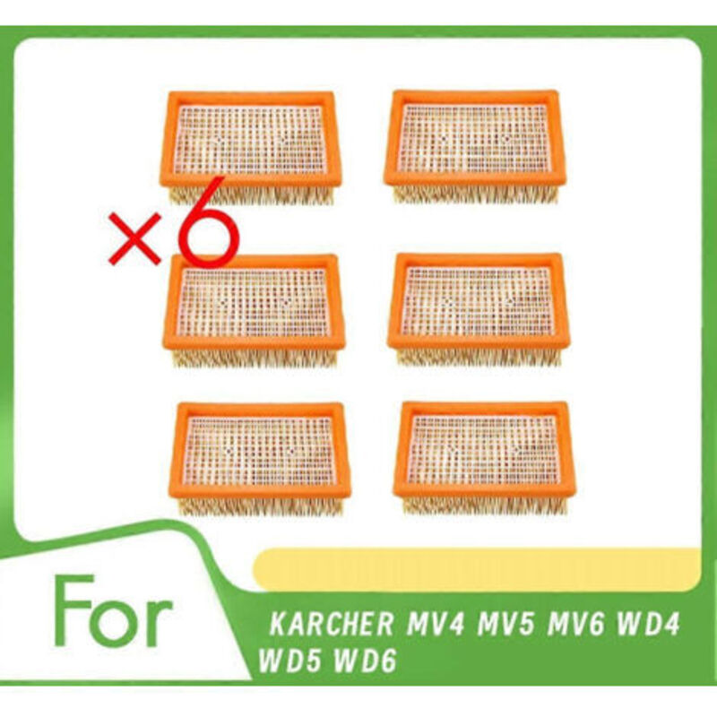 6er-pack Hepa-filter 2.863-005.0 Für Kärcher Nass- Und Trockensauger Mv4, Mv5, Mv6, Wd4, Wd5 Und Wd6