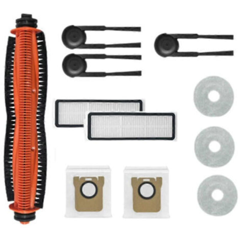 11 Zubehörteile Für Den Xiaomi Mijia M40s/ov31cn Staubsauger: Hauptwalze, Seitenbürste, Hepa-filter, Reinigungstuch Und Staubbeutel.