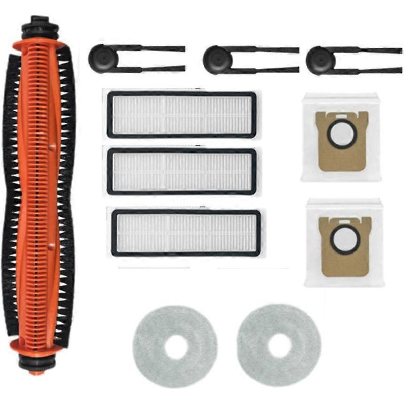 Set Mit 12 Zubehörteilen Für Den Xiaomi Mijia M40s/ov31cn Staubsauger: Hauptwalze, Seitenbürste, Hepa-filter, Reinigungstuch Und Staubbeutel.