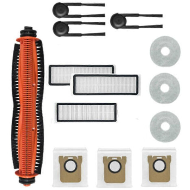 13 Zubehörteile Für Den Xiaomi Mijia M40s/ov31cn Staubsauger: Hauptwalze, Seitenbürste, Hepa-filter, Reinigungstuch Und Staubbeutel.