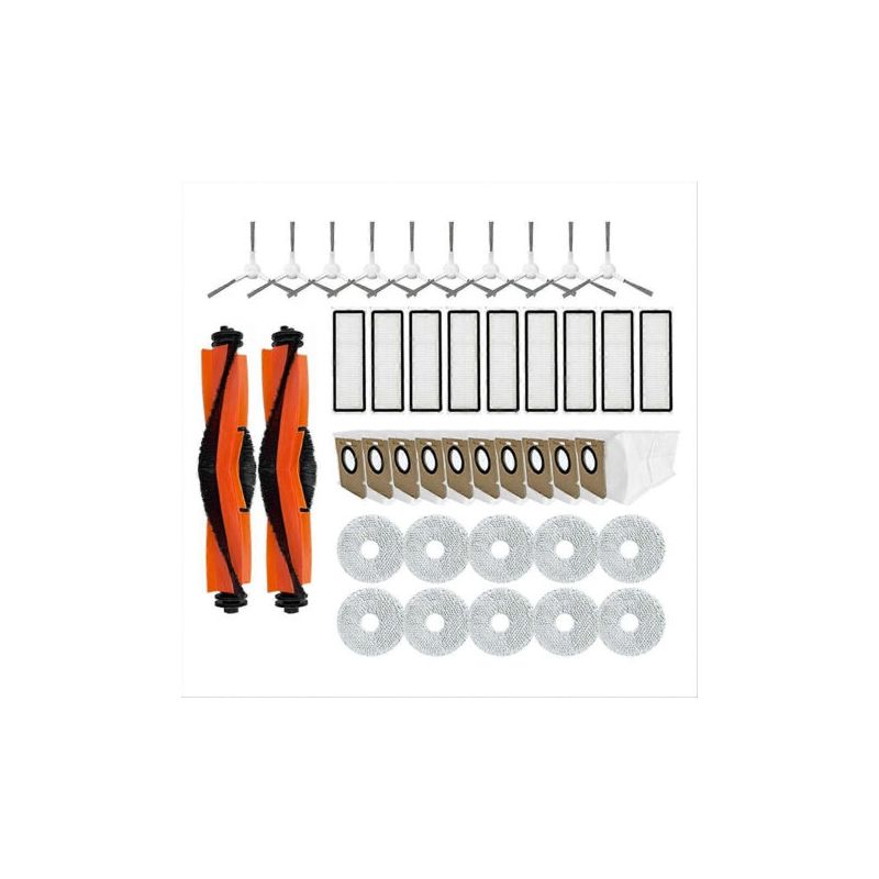 Ersatzteile Für Den Saugroboter X20+ / X20 Plus: Hauptseitenbürste, Reinigungstuch, Hepa-filter, Staubbeutel.